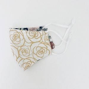 Gold Floral Mask